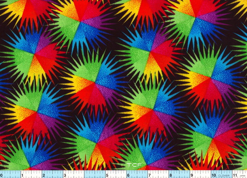 Primary Color Burst Black